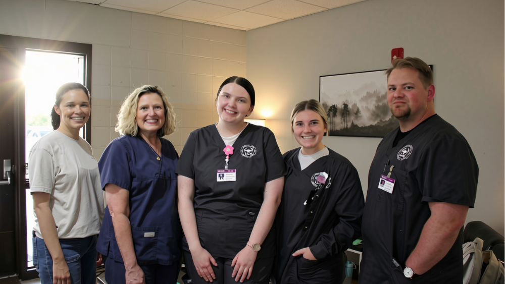 Jefferson State Community College nursing students with Glenwood Health Services staff.